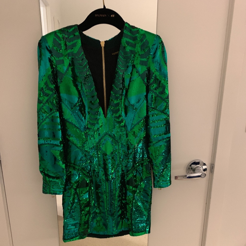 H&M Balmain Sequin Dress